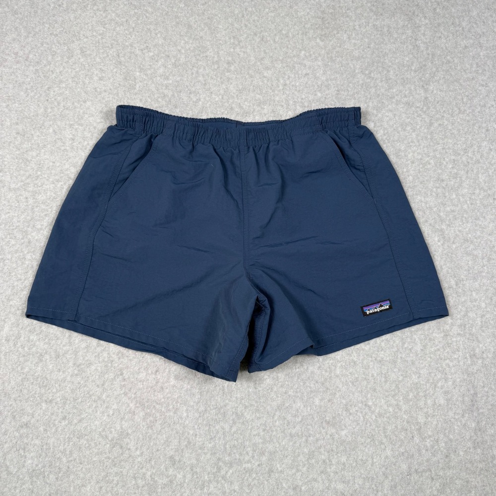 Patagonia Mens Baggies Shorts 5 Inseam Navy Blue Recycled Nylon NetPlus Medium